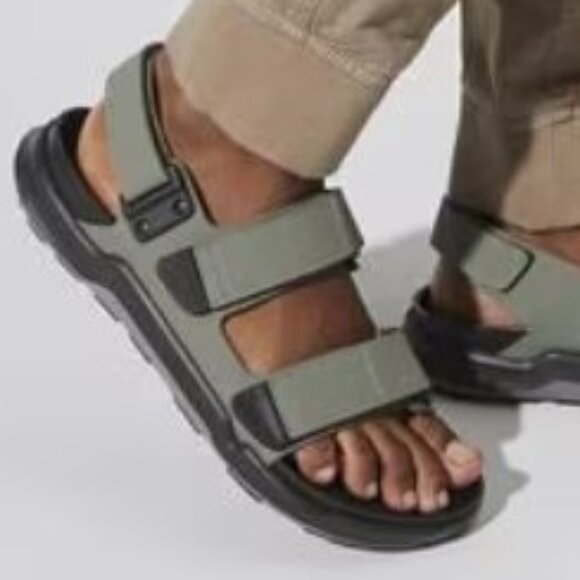 Birkenstock Tatacoa Birko-Flor Futura Khaki Green & Black Sandals - Picture 2 of 12